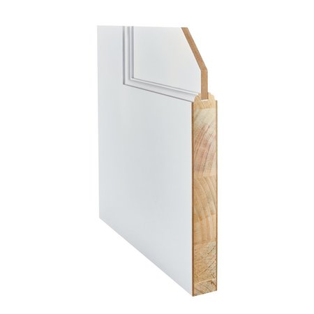 Trimlite 24"x80"x13/8" Primed 1Panel Interior Flat Panel Ovolo Bead 49/16" RH Prehung 2068pri8020RH154916